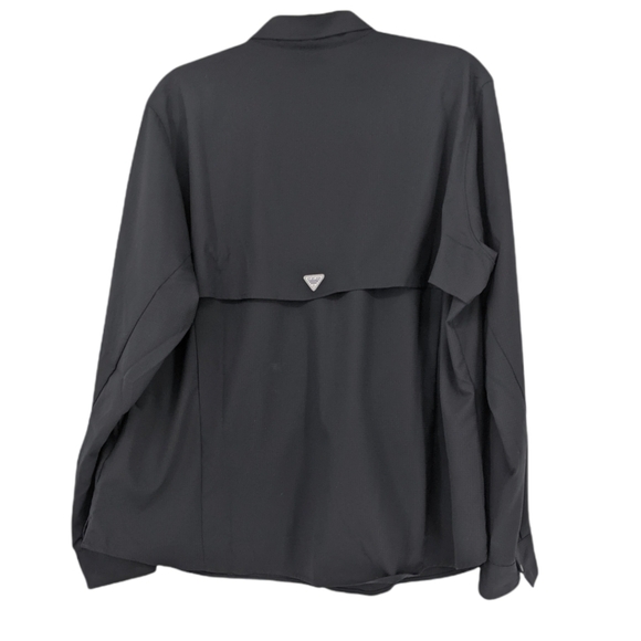 Columbia PFG Fishing Shirt Omni Shade Vented Snap Button Black Outdoor Hiking 2X - Picture 2 of 10